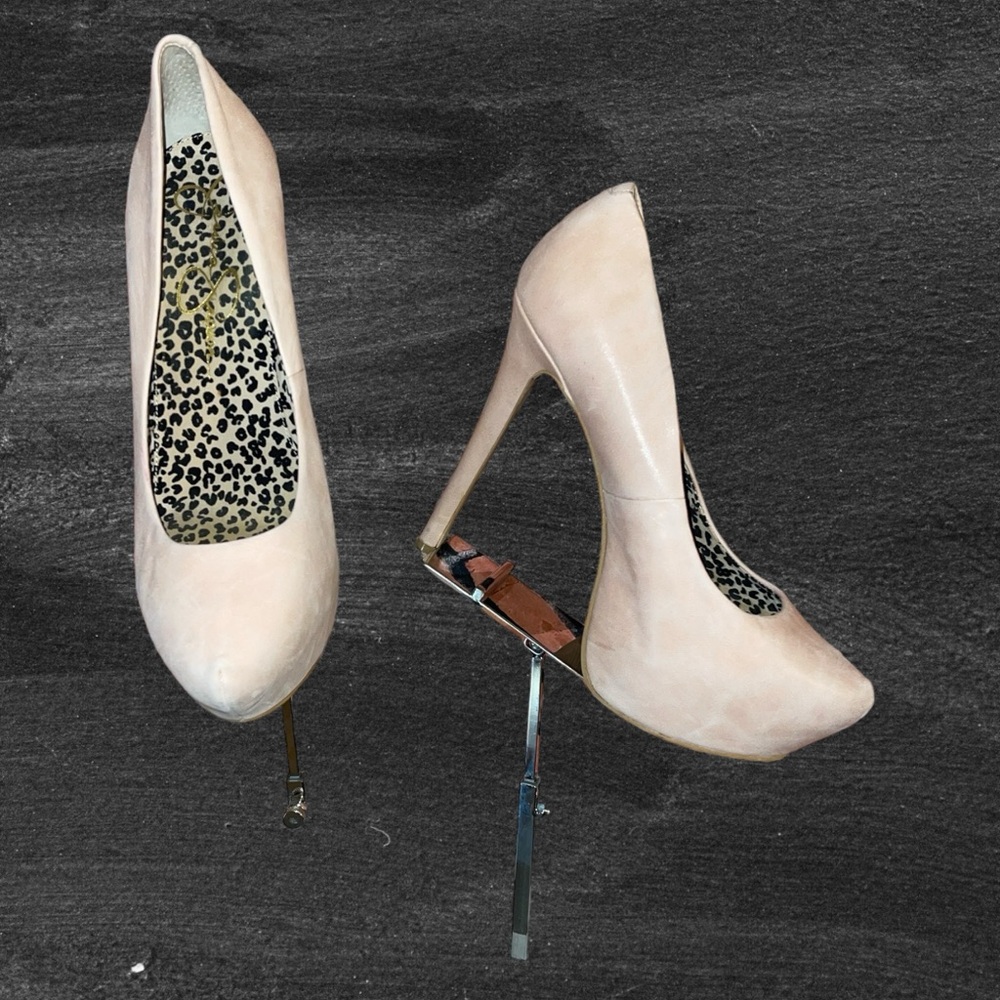 JS women’s platform high heel shoe sz 10 blush pink